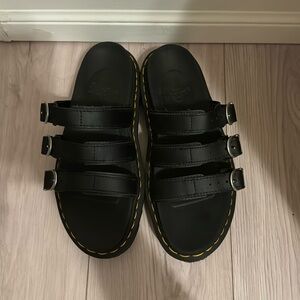 Dr Martens BLAIRE LEATHER SLIDE SANDALS US women size 8
